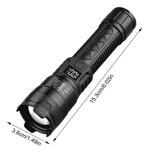 LINTERNA LED RECARGABLE CON ZOOM POTENTE