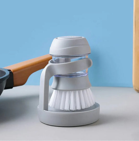CEPILLO LIMPIADOR CON DISPENSER DE JABÓN