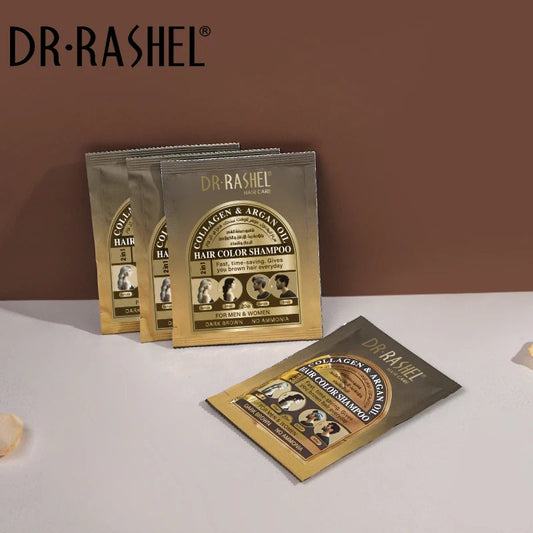 SHAMPOO CUBRE CANAS DR. RASHEL SACHETS - MARRÓN 🤎